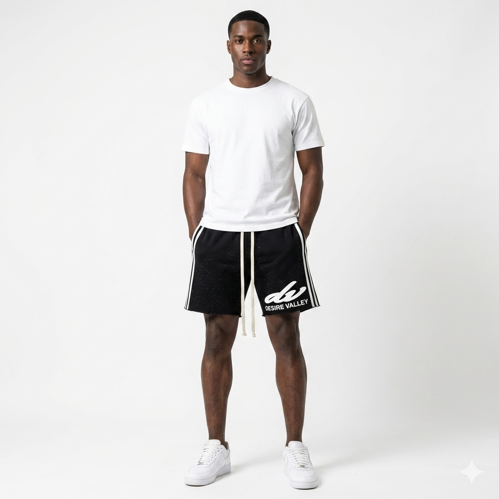 BLACK DESIRE VALLEY TRIPLE STRIPES SHORT